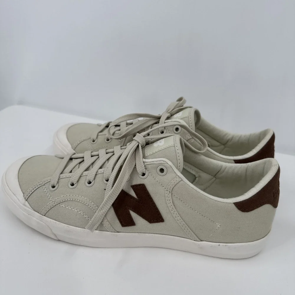 New Balance Men's Procts1 Classic Court Fashion Sneakers Powder/Carafe Size 10.5